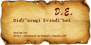 Diószegi Erzsébet névjegykártya